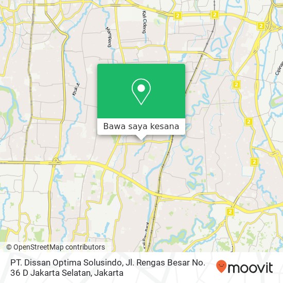 Peta PT. Dissan Optima Solusindo, Jl. Rengas Besar No. 36 D Jakarta Selatan