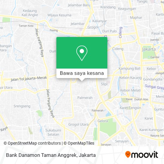 Peta Bank Danamon Taman Anggrek