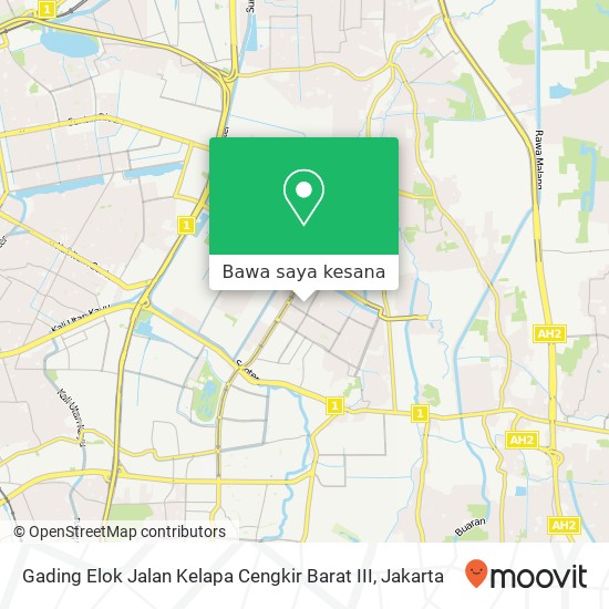 Peta Gading Elok Jalan Kelapa Cengkir Barat III