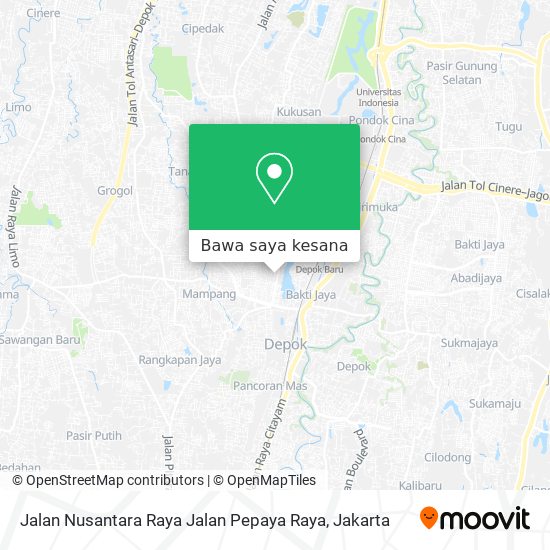 Peta Jalan Nusantara Raya Jalan Pepaya Raya