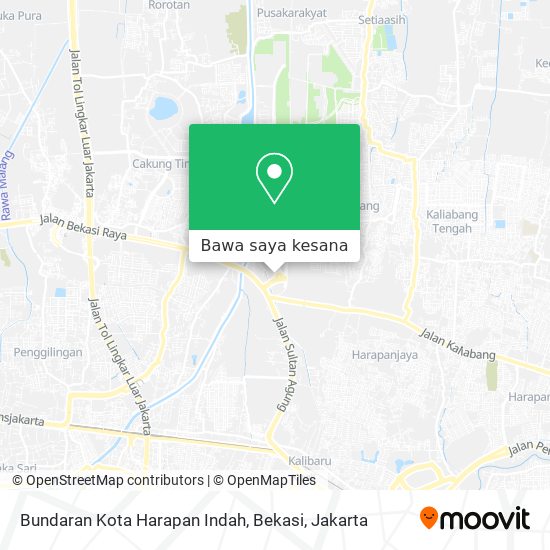 Peta Bundaran Kota Harapan Indah, Bekasi