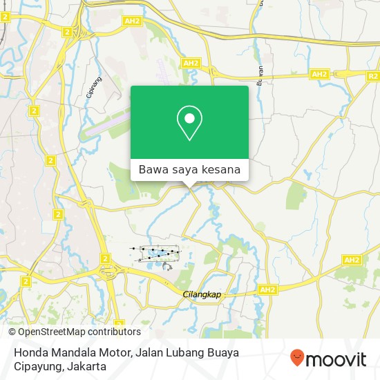 Peta Honda Mandala Motor, Jalan Lubang Buaya Cipayung