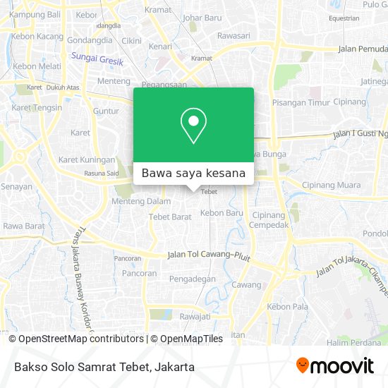 Peta Bakso Solo Samrat Tebet