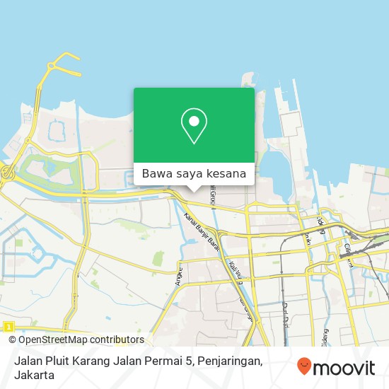 Peta Jalan Pluit Karang Jalan Permai 5, Penjaringan