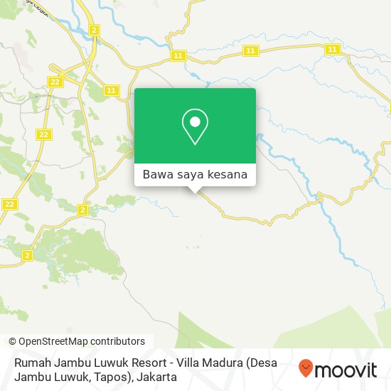 Peta Rumah Jambu Luwuk Resort - Villa Madura (Desa Jambu Luwuk, Tapos)