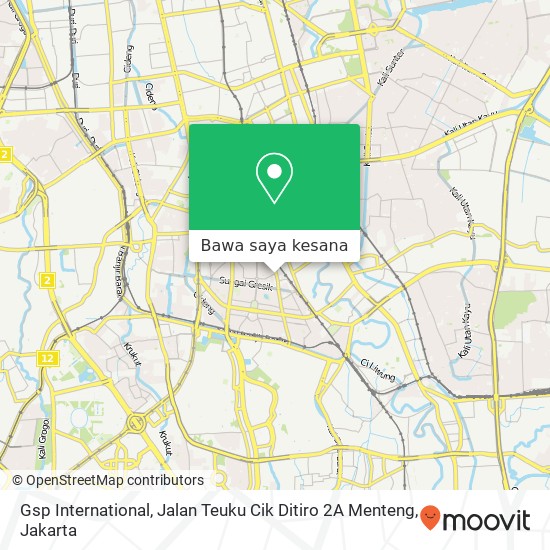 Peta Gsp International, Jalan Teuku Cik Ditiro 2A Menteng