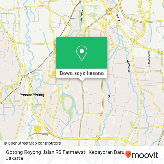 Peta Gotong Royong Jalan RS Fatmawati, Kebayoran Baru