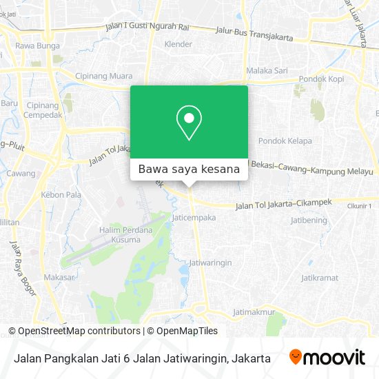 Peta Jalan Pangkalan Jati 6 Jalan Jatiwaringin