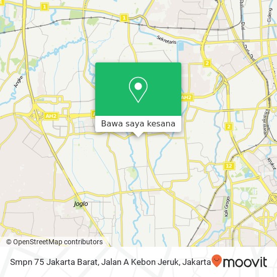 Peta Smpn 75 Jakarta Barat, Jalan A Kebon Jeruk