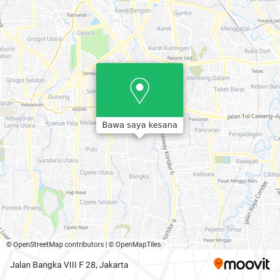 Peta Jalan Bangka VIII F 28