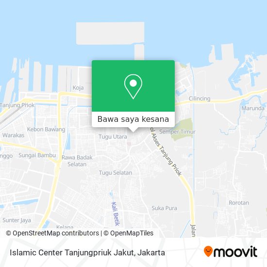 Peta Islamic Center Tanjungpriuk Jakut