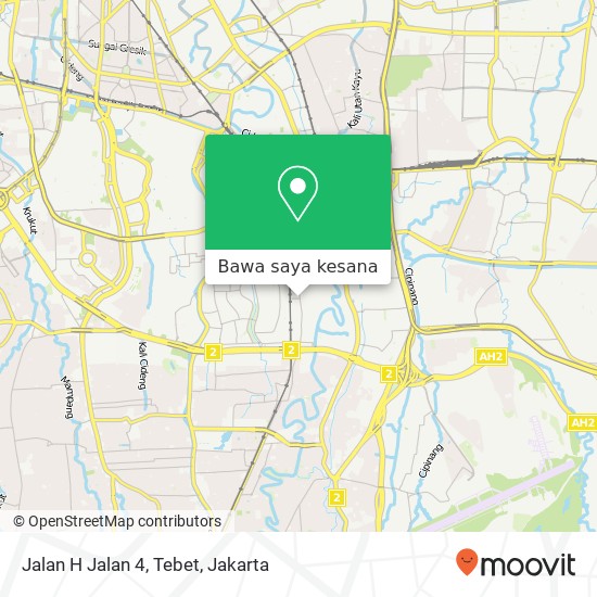 Peta Jalan H Jalan 4, Tebet