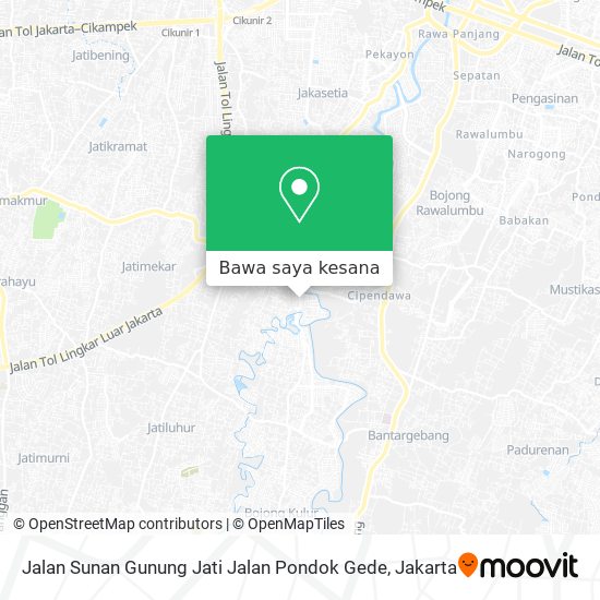 Peta Jalan Sunan Gunung Jati Jalan Pondok Gede