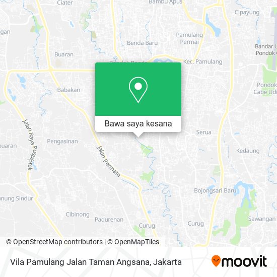 Peta Vila Pamulang Jalan Taman Angsana