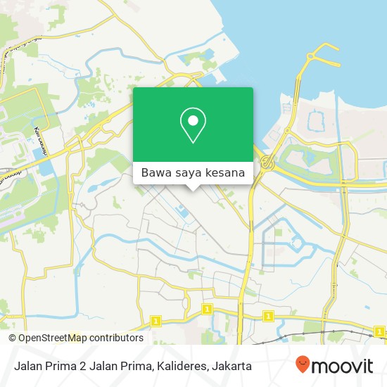 Peta Jalan Prima 2 Jalan Prima, Kalideres