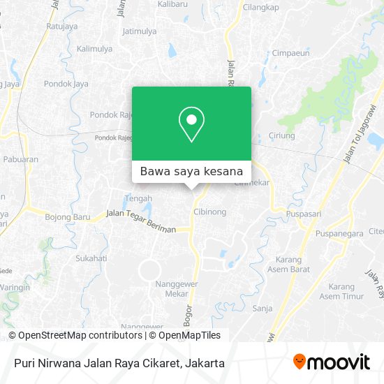 Peta Puri Nirwana Jalan Raya Cikaret