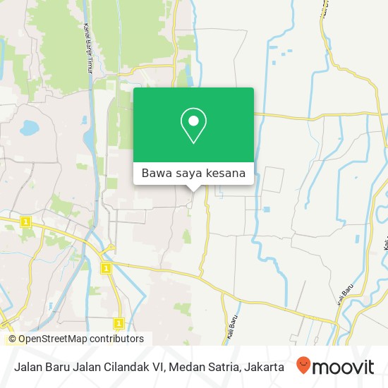 Peta Jalan Baru Jalan Cilandak VI, Medan Satria