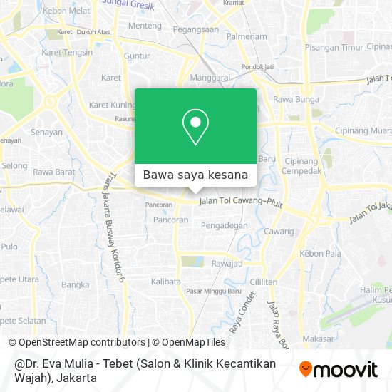 Peta @Dr. Eva Mulia - Tebet (Salon & Klinik Kecantikan Wajah)