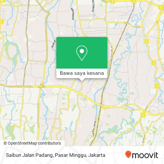 Peta Saibun Jalan Padang, Pasar Minggu