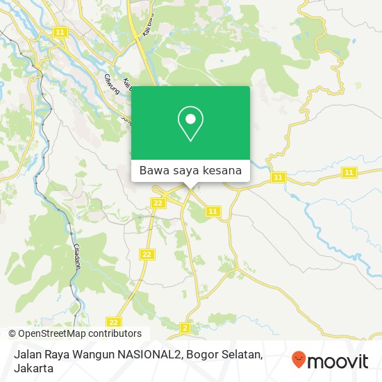 Peta Jalan Raya Wangun NASIONAL2, Bogor Selatan