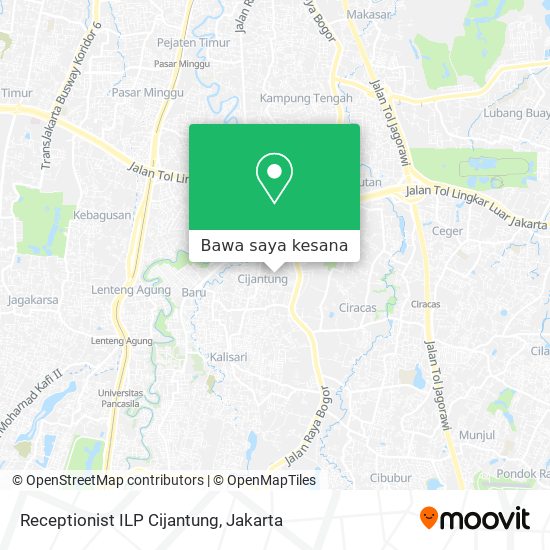 Peta Receptionist ILP Cijantung