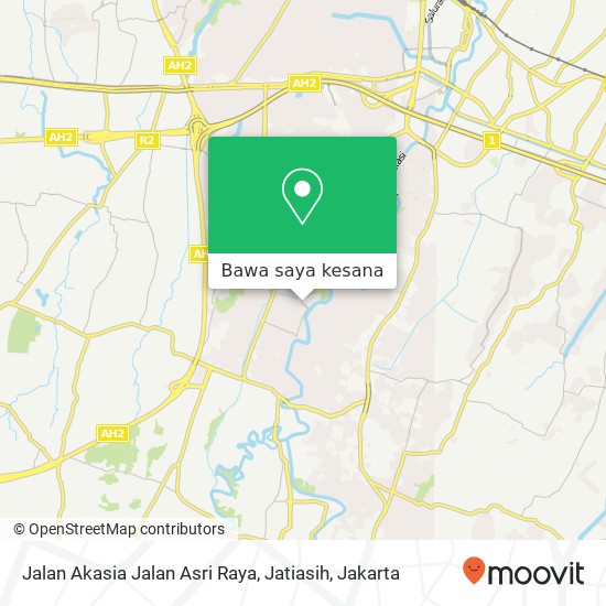 Peta Jalan Akasia Jalan Asri Raya, Jatiasih