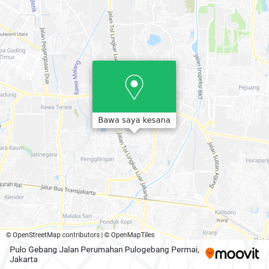 Peta Pulo Gebang Jalan Perumahan Pulogebang Permai