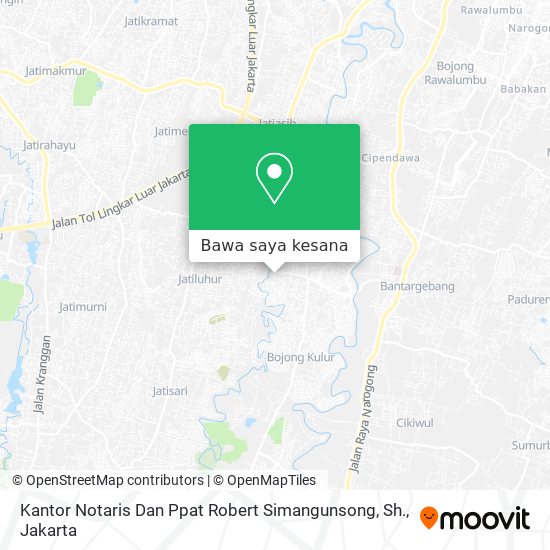 Peta Kantor Notaris Dan Ppat Robert Simangunsong, Sh.