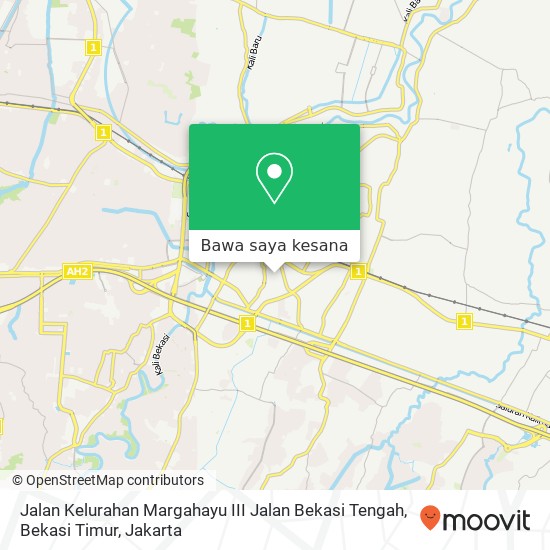 Peta Jalan Kelurahan Margahayu III Jalan Bekasi Tengah, Bekasi Timur