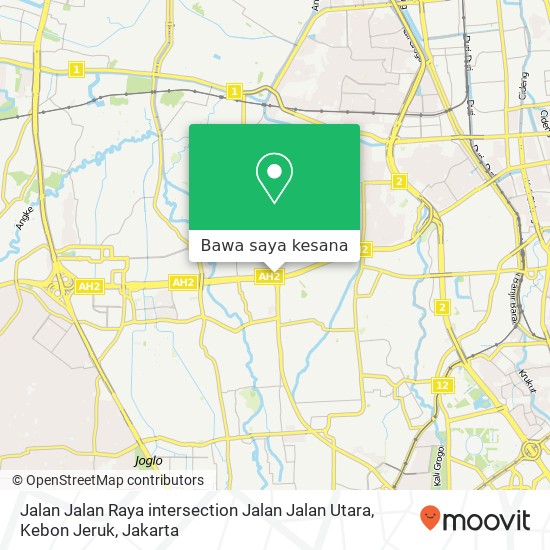 Peta Jalan Jalan Raya intersection Jalan Jalan Utara, Kebon Jeruk