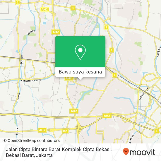 Peta Jalan Cipta Bintara Barat Komplek Cipta Bekasi, Bekasi Barat