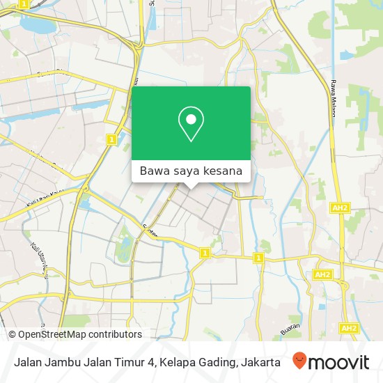 Peta Jalan Jambu Jalan Timur 4, Kelapa Gading