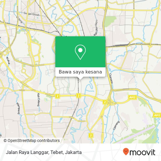 Peta Jalan Raya Langgar, Tebet