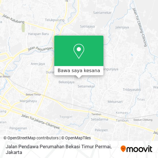 Peta Jalan Pendawa Perumahan Bekasi Timur Permai