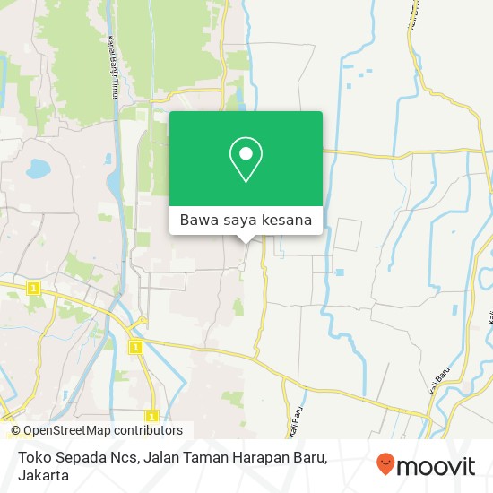 Peta Toko Sepada Ncs, Jalan Taman Harapan Baru