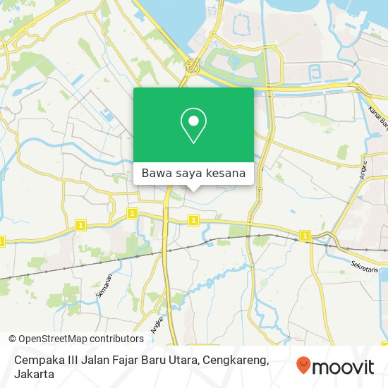 Peta Cempaka III Jalan Fajar Baru Utara, Cengkareng