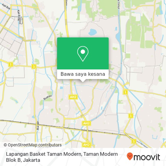 Peta Lapangan Basket Taman Modern, Taman Modern Blok B