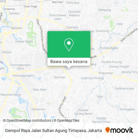 Peta Gempol Raya Jalan Sultan Agung Tirtayasa