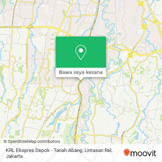 Peta KRL Ekspres Depok - Tanah Abang, Lintasan Rel