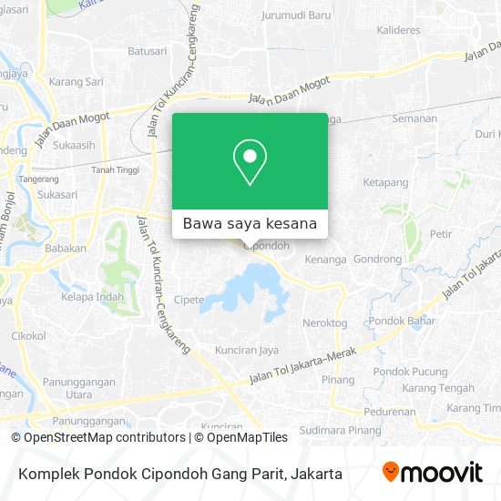 Peta Komplek Pondok Cipondoh Gang Parit