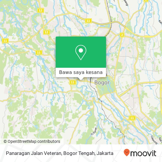 Peta Panaragan Jalan Veteran, Bogor Tengah