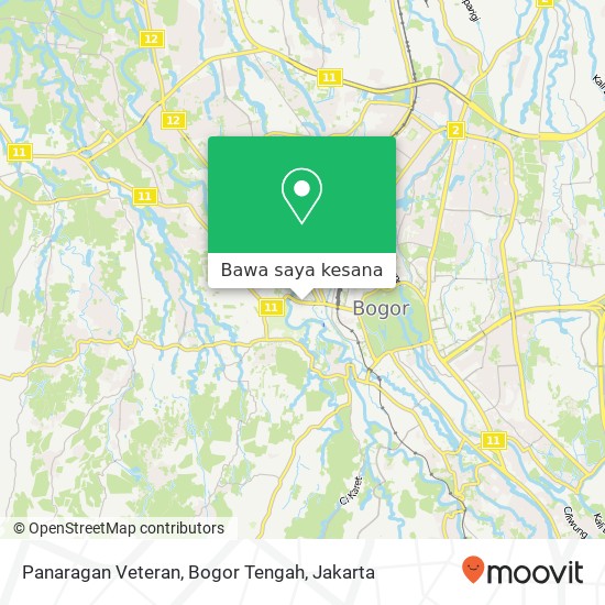 Peta Panaragan Veteran, Bogor Tengah