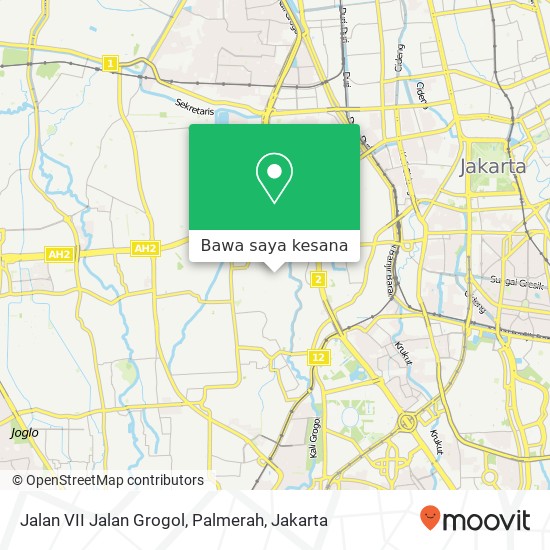 Peta Jalan VII Jalan Grogol, Palmerah