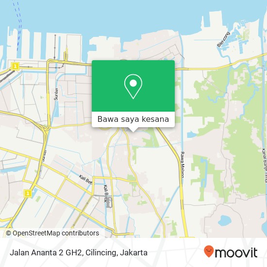 Peta Jalan Ananta 2 GH2, Cilincing