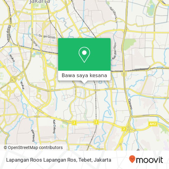 Peta Lapangan Roos Lapangan Ros, Tebet