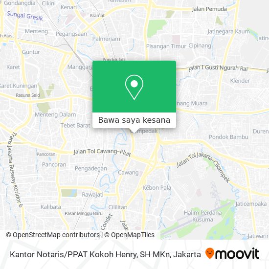 Peta Kantor Notaris / PPAT Kokoh Henry, SH MKn