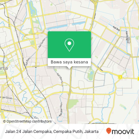 Peta Jalan 24 Jalan Cempaka, Cempaka Putih