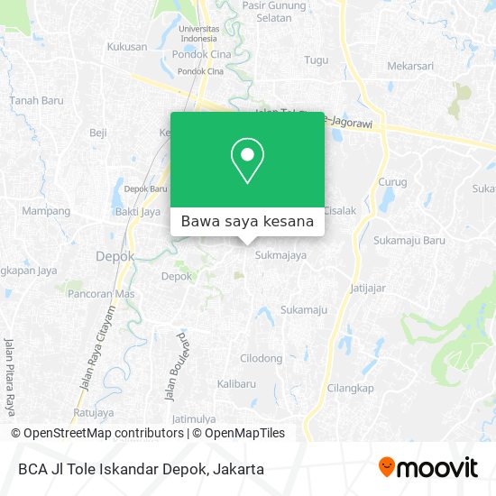 Peta BCA  Jl Tole Iskandar Depok