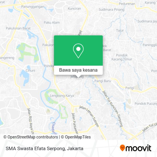 Peta SMA Swasta Efata Serpong