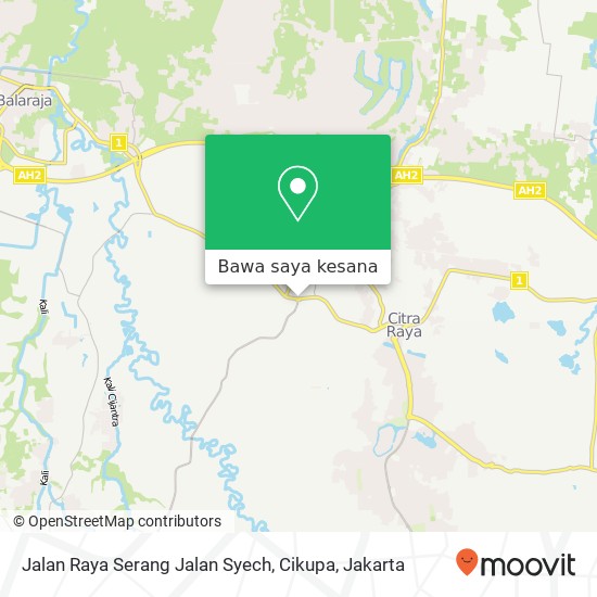 Peta Jalan Raya Serang Jalan Syech, Cikupa